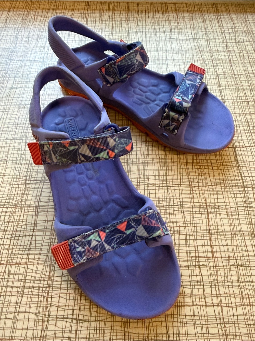 Merrell Kids Lavender Sandals with Geometric Print Straps - Picture 5 of 6